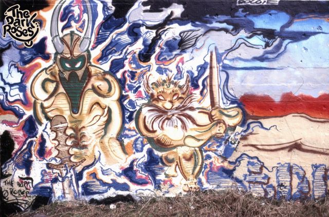 Detail: Evil and Goodness ... The Hobbits... by DoggieDoe - The Dark Roses - Ryparken, Copenhagen, Denmark 1988